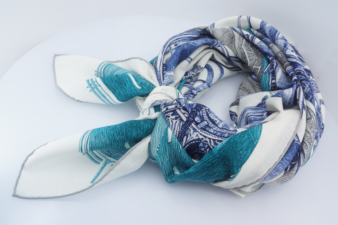 Hermès Scarf - Route 24 - GM - Cashmere - Image 10