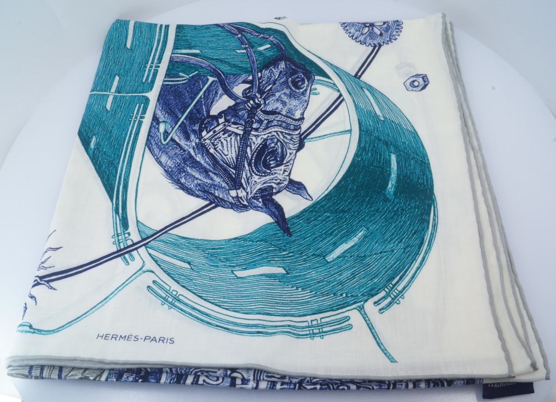 Hermès Scarf - Route 24 - GM - Cashmere - Image 11