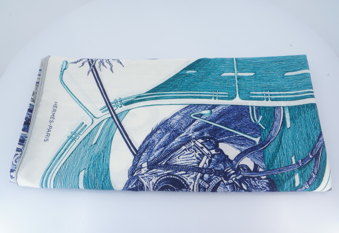 Hermès Scarf - Route 24 - GM - Cashmere - Image 12