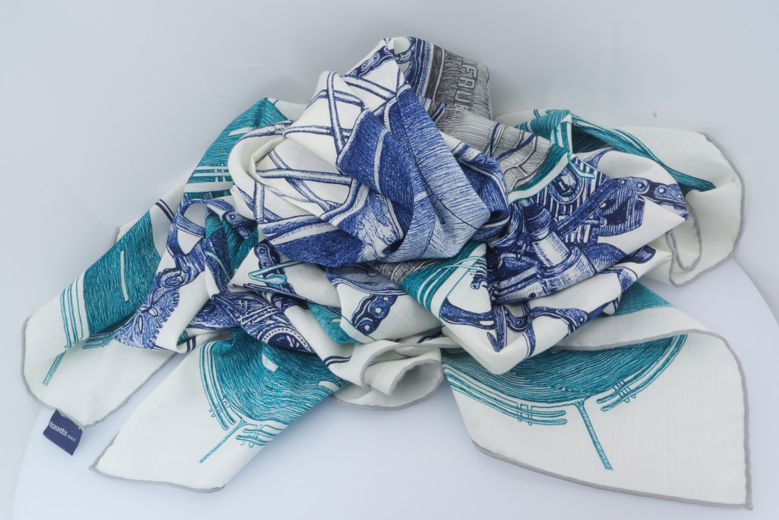 Hermès Scarf - Route 24 - GM - Cashmere - Image 2