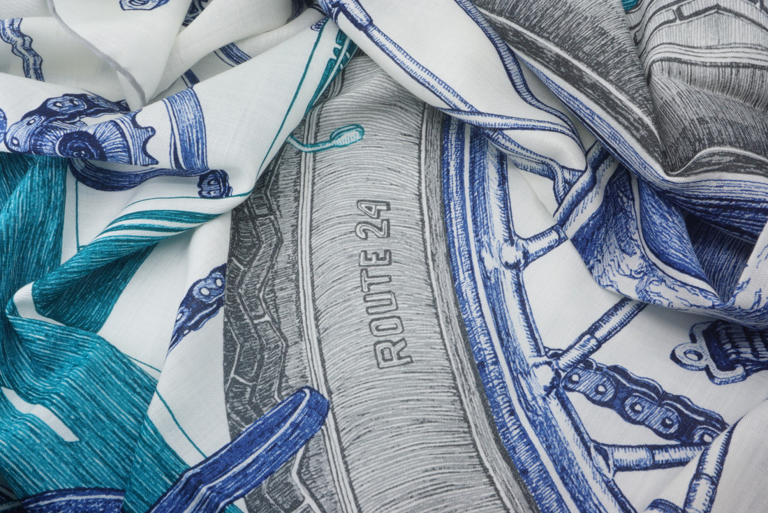 Hermès Scarf - Route 24 - GM - Cashmere - Image 4