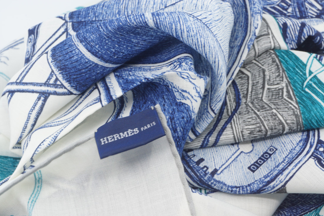 Hermès Scarf - Route 24 - GM - Cashmere - Image 6