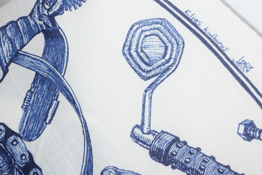 Hermès Scarf - Route 24 - GM - Cashmere - Image 8