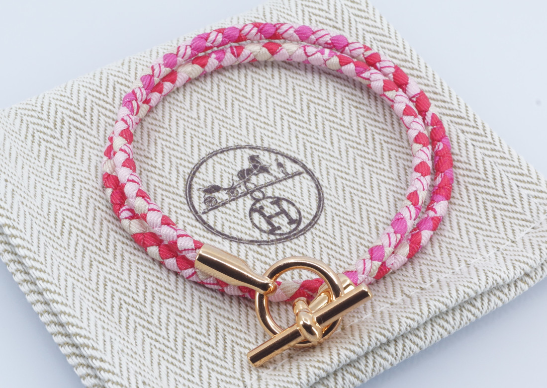Hermès Bracelet - Glenan Double Tour Silk - Image 11