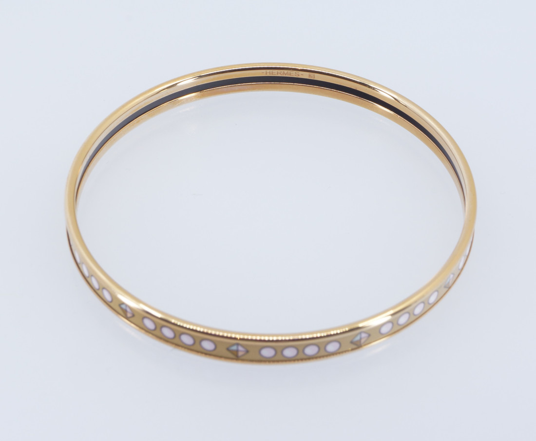Hermès Bracelet - Extra Narrow Enamel Bangle - Image 2