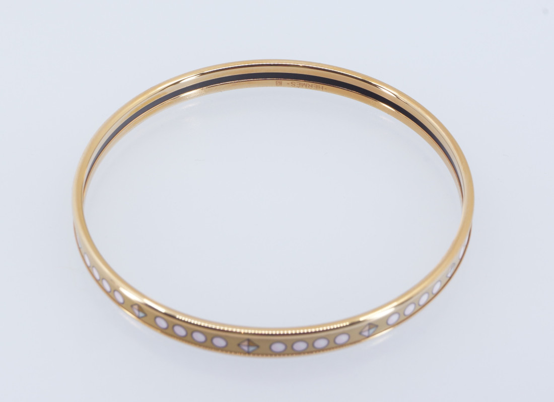Hermès Bracelet - Extra Narrow Enamel Bangle - Image 3