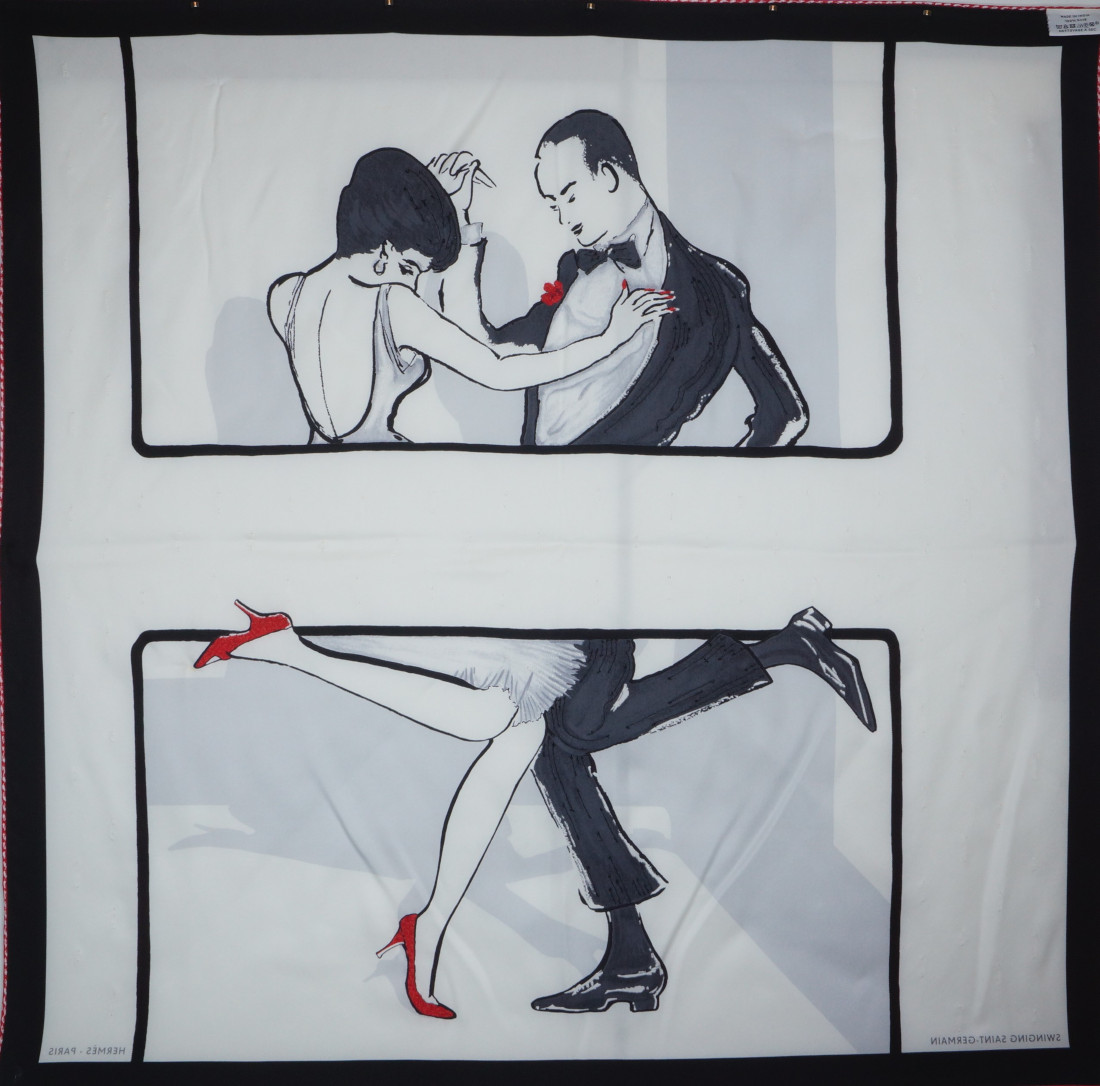 Hermès Scarf - Swinging Saint-Germain embroidered - NEW - scarf EXCEPTIONAL - FULL SET! - Image 15