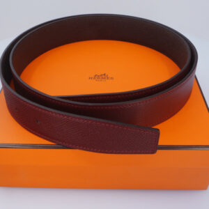 Hermès Belt - Reversible belt M (rouge/cacao) - 32MM, NWTB