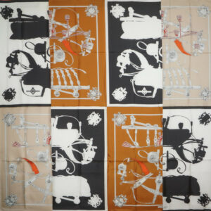 Hermès Scarf - Harnais de Cour en Patch - GM Silk