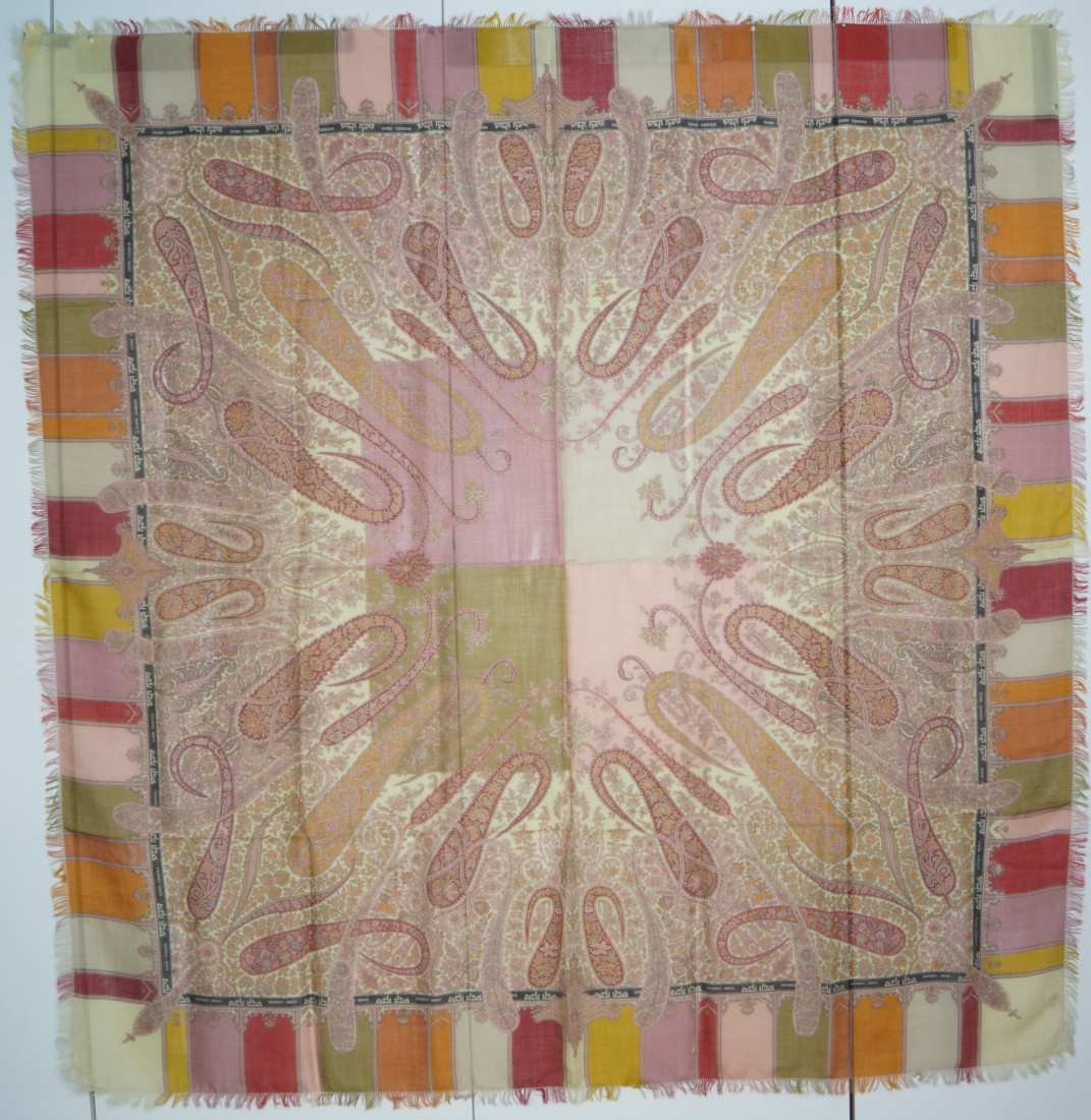 Hermès scarf GM - Damier - Cashmere - Image 13