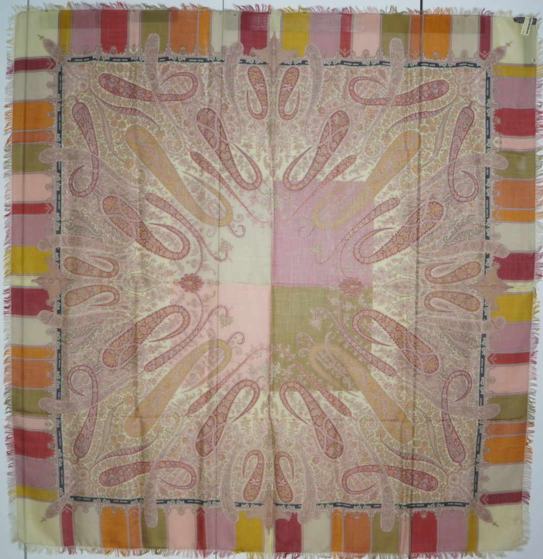 Hermès scarf GM - Damier - Cashmere - Image 14