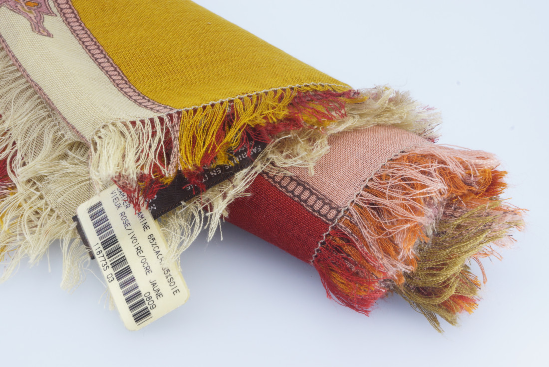 Hermès scarf GM - Damier - Cashmere - Image 7