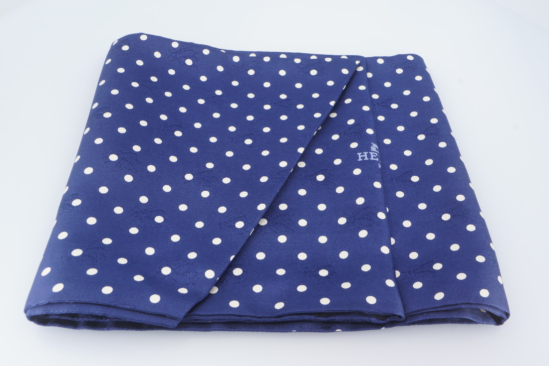 Hermès Twilly - Dot Bee Jacquard - Navy