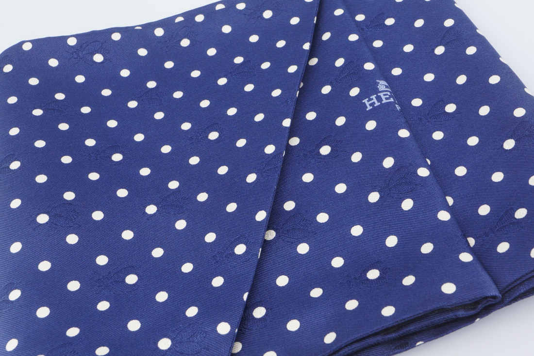 Hermès Twilly - Dot Bee Jacquard - Navy - Image 2