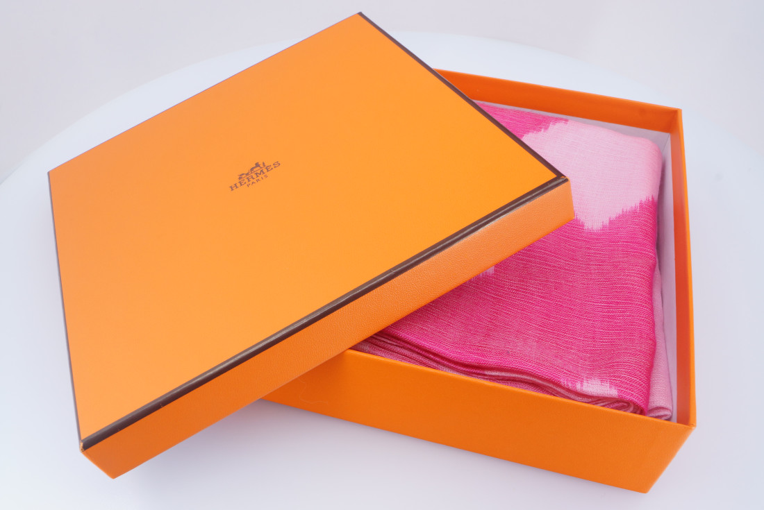 Hermès scarf GM - Ikat H - Cashmere - Image 10