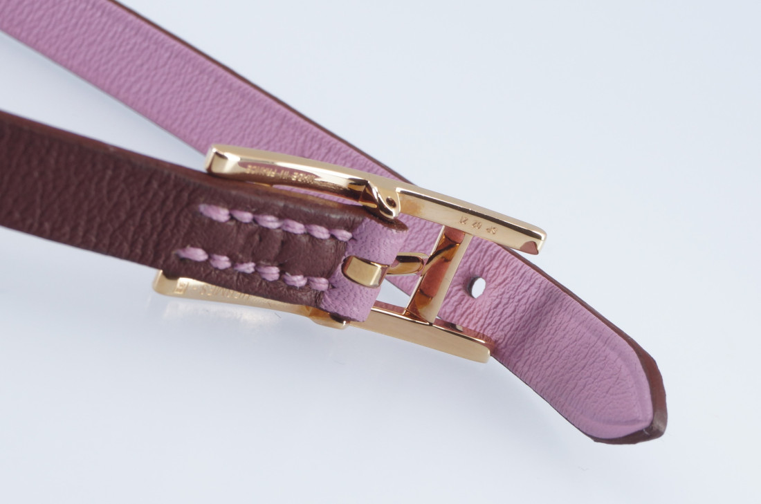 Hermès Bracelet - Behapi Double Tour (Pink/Red/Gold) T3 - full set - Image 5