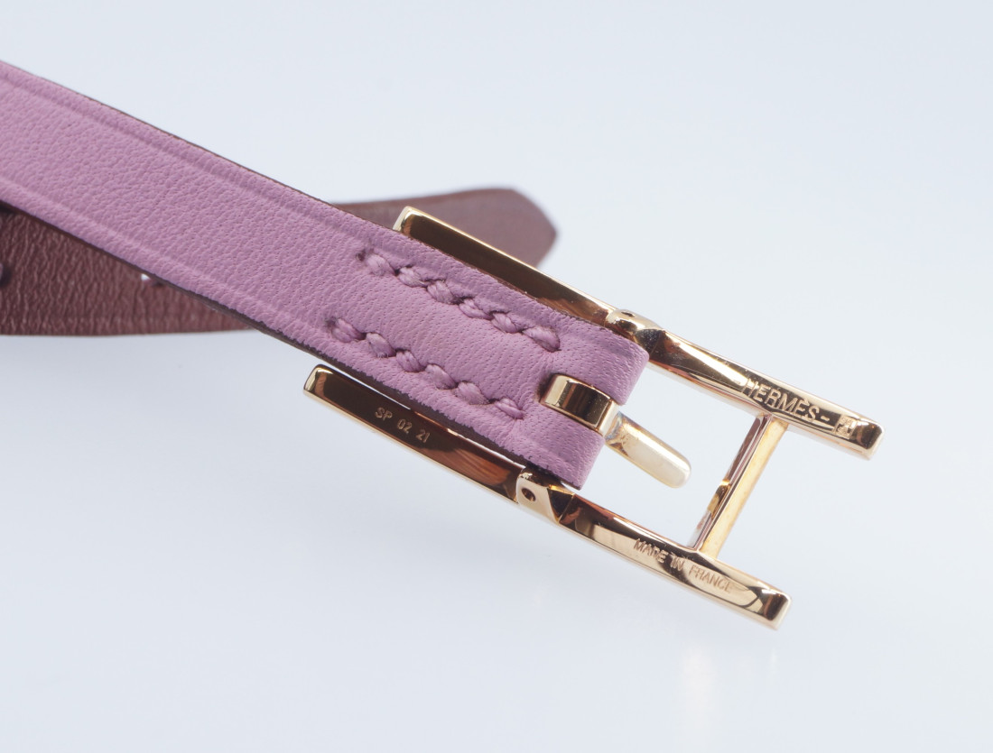 Hermès Bracelet - Behapi Double Tour (Pink/Red/Gold) T3 - full set - Image 6