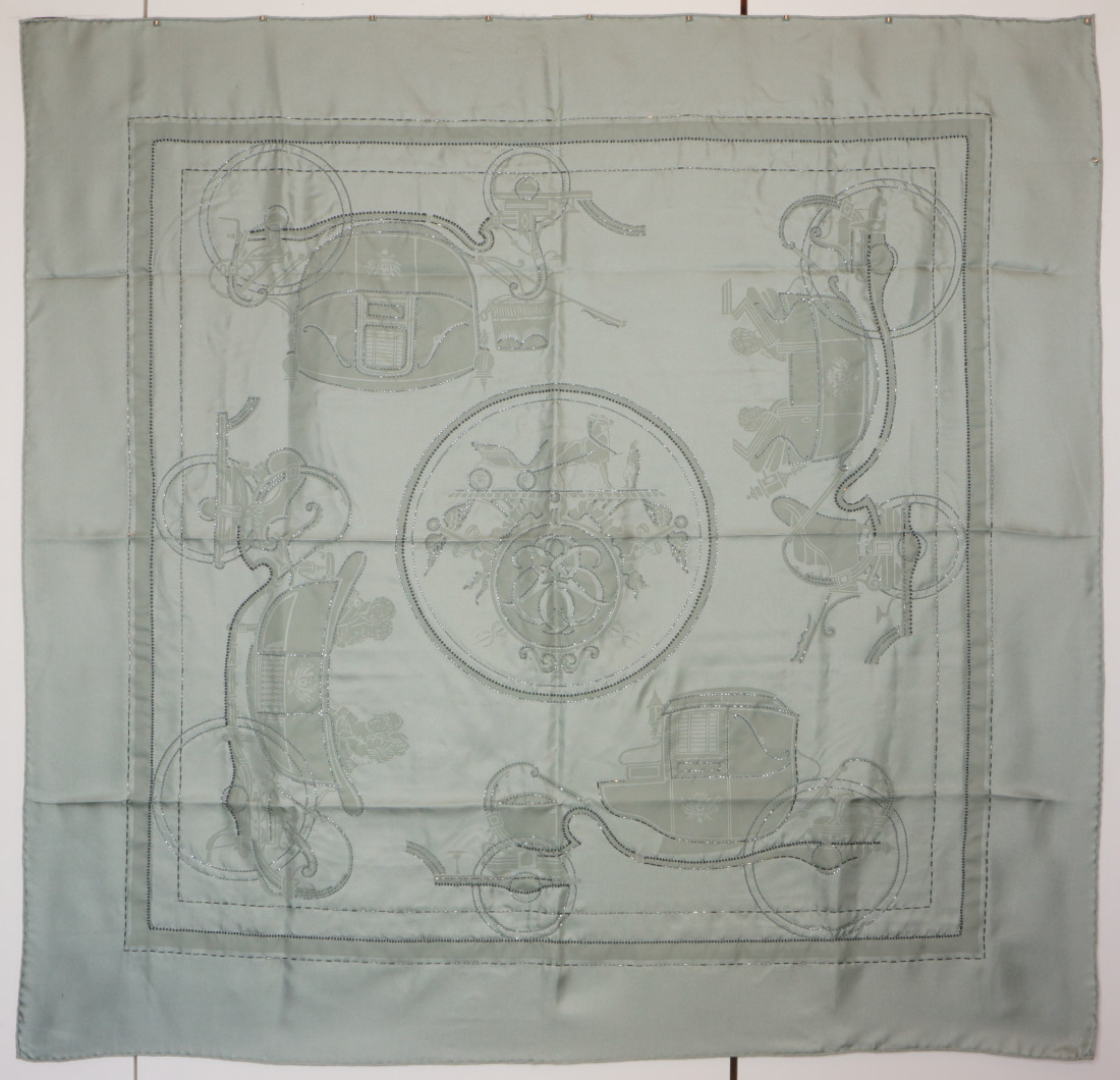 Hermès Scarf - Précieux Ex-Libris Embroidered - SPECIAL EDITION - Image 12