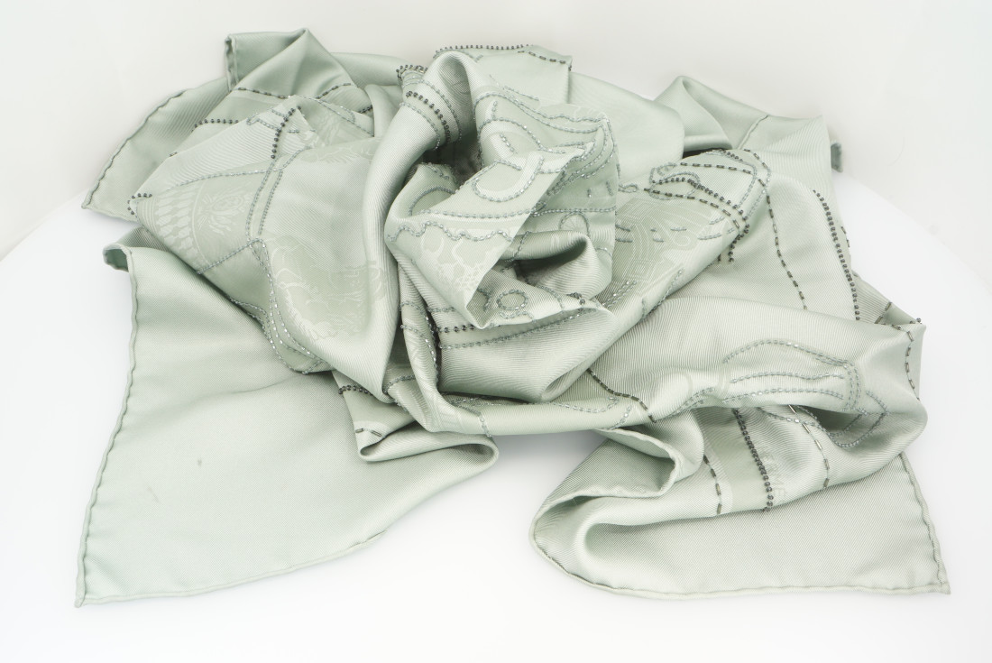 Hermès Scarf - Précieux Ex-Libris Embroidered - SPECIAL EDITION - Image 2