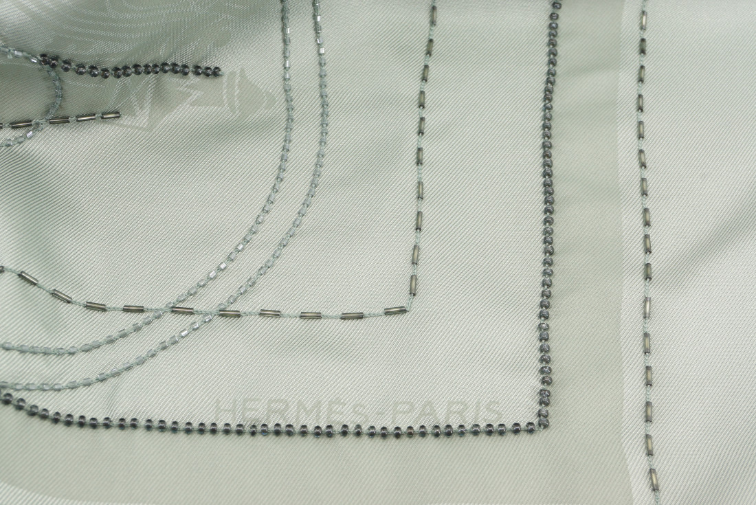 Hermès Scarf - Précieux Ex-Libris Embroidered - SPECIAL EDITION - Image 3