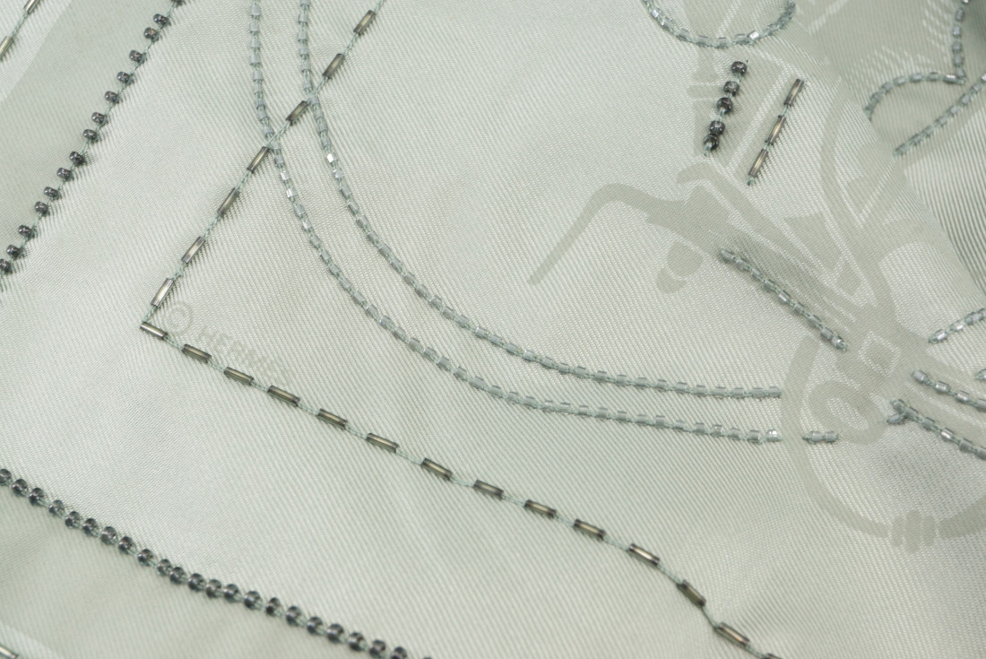 Hermès Scarf - Précieux Ex-Libris Embroidered - SPECIAL EDITION - Image 4