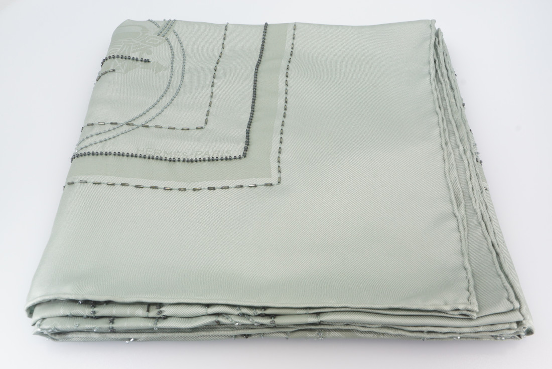 Hermès Scarf - Précieux Ex-Libris Embroidered - SPECIAL EDITION - Image 7