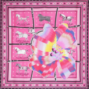 Hermès Scarf - Couvertures et Tenues du Jour - Bordure Marble Silk (SE,?)