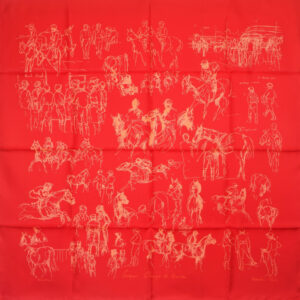 Hermès Scarf - Croquis Champs de Courses