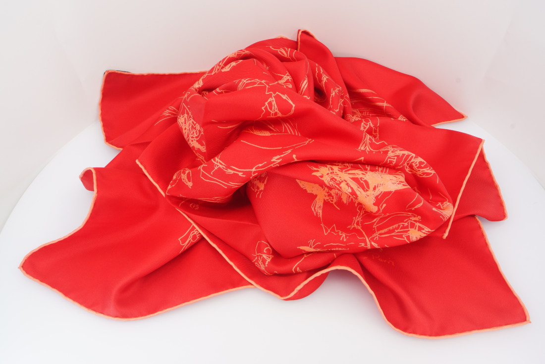 Hermès Scarf - Croquis Champs de Courses - Image 2