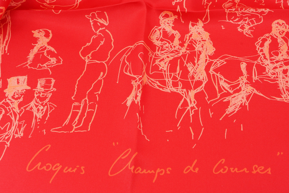 Hermès Scarf - Croquis Champs de Courses - Image 4