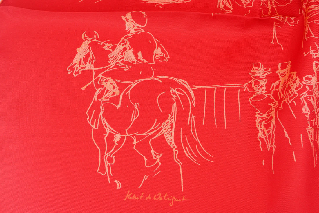 Hermès Scarf - Croquis Champs de Courses - Image 5