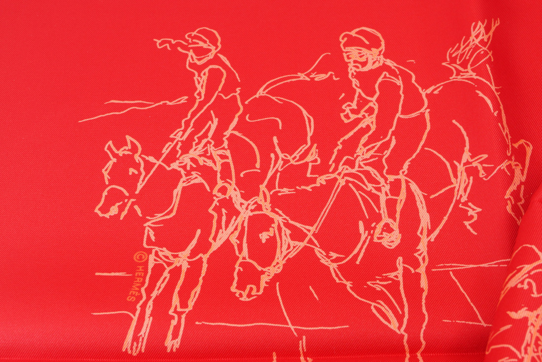 Hermès Scarf - Croquis Champs de Courses - Image 6