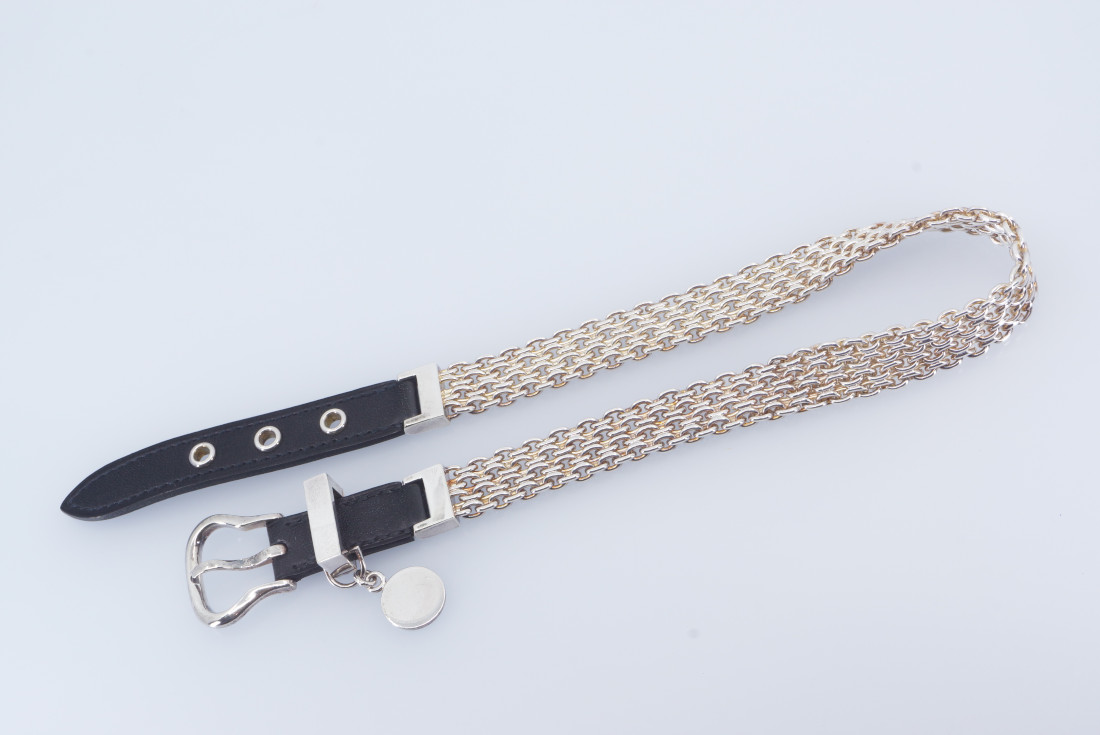 Hermès Bracelet/Choker - Double Tour Mesh Leather Buckle - Image 6