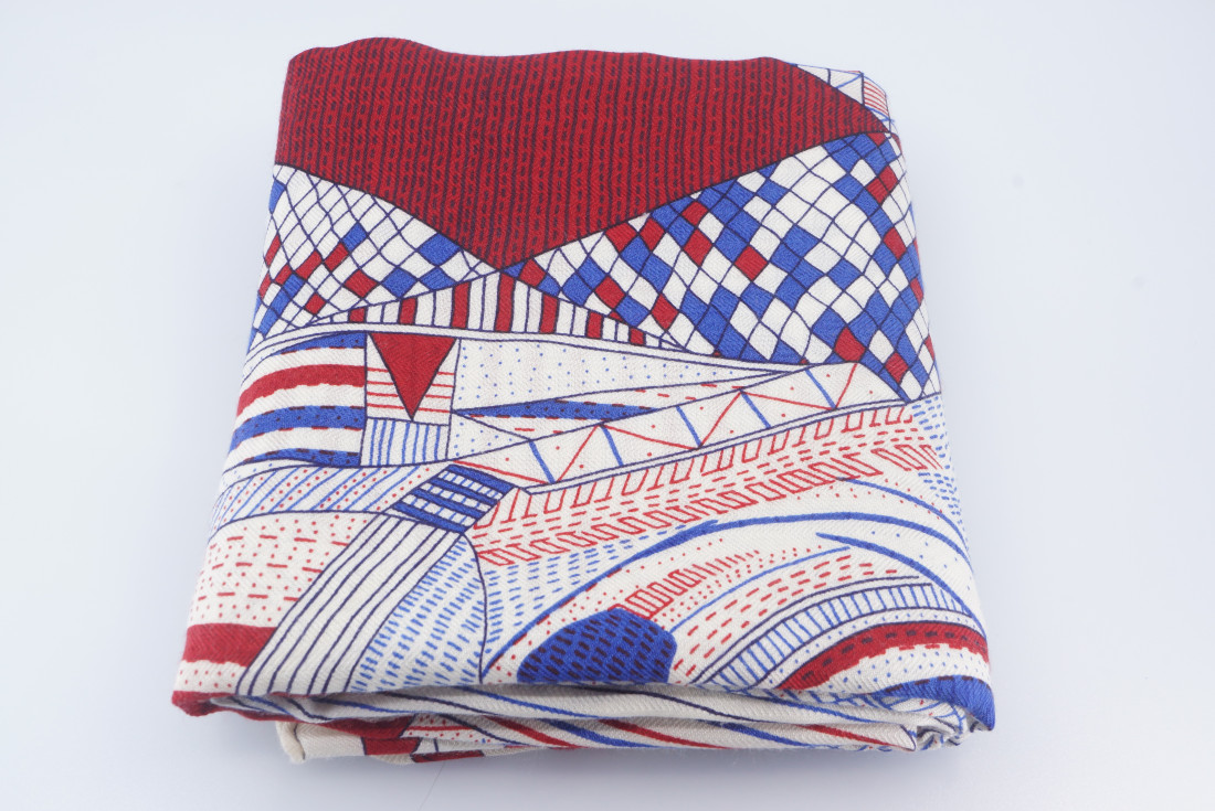 Hermès GM Scarf - Patchwork Horse Cashmere - Image 10