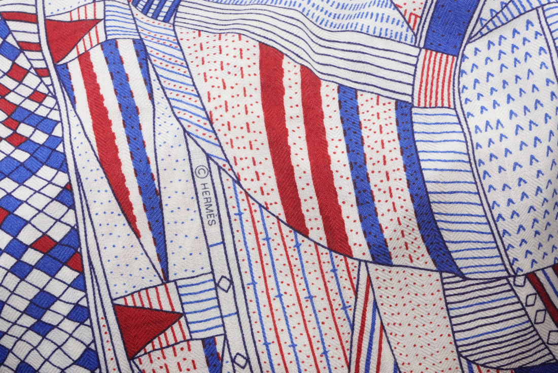 Hermès GM Scarf - Patchwork Horse Cashmere - Image 5