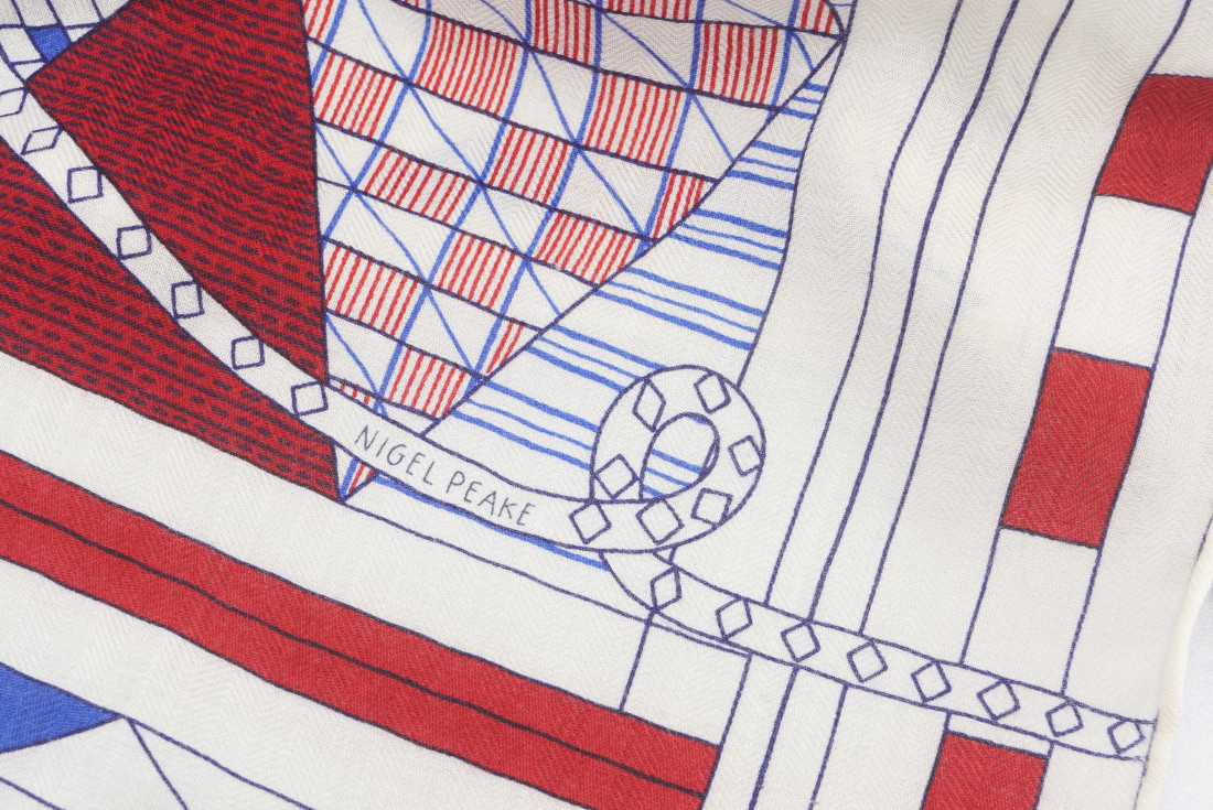 Hermès GM Scarf - Patchwork Horse Cashmere - Image 6