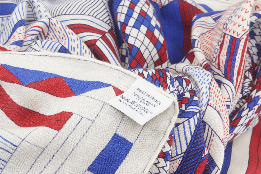 Hermès GM Scarf - Patchwork Horse Cashmere - Image 7