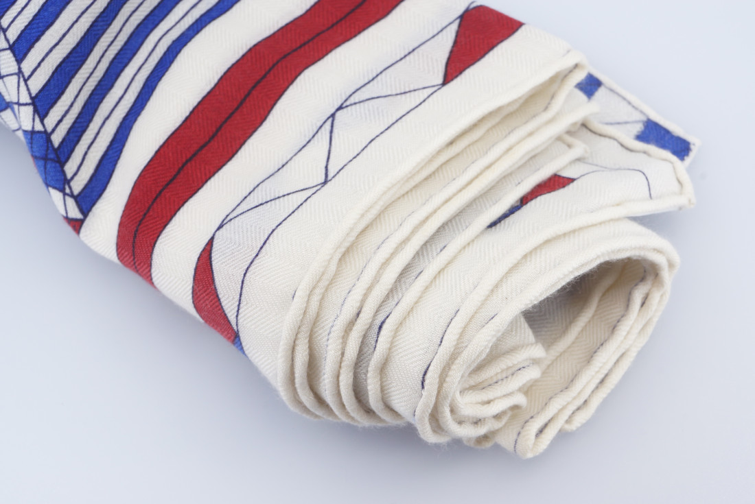 Hermès GM Scarf - Patchwork Horse Cashmere - Image 9