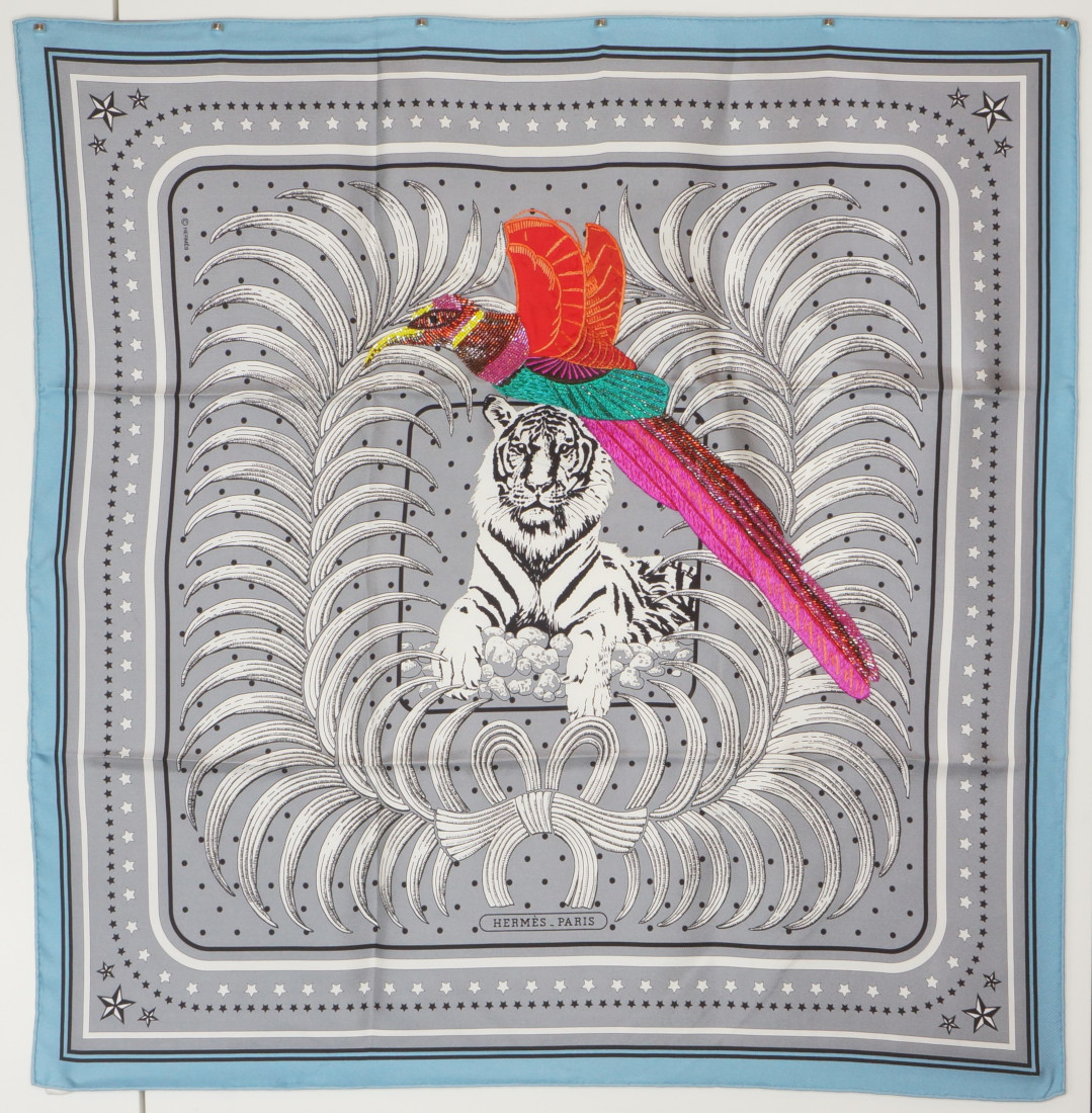 Hermès Scarf - Tigre Royal Fleuri - EMBROIDERED - Limited Edition - Image 11