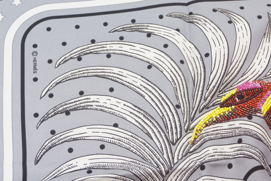 Hermès Scarf - Tigre Royal Fleuri - EMBROIDERED - Limited Edition - Image 5