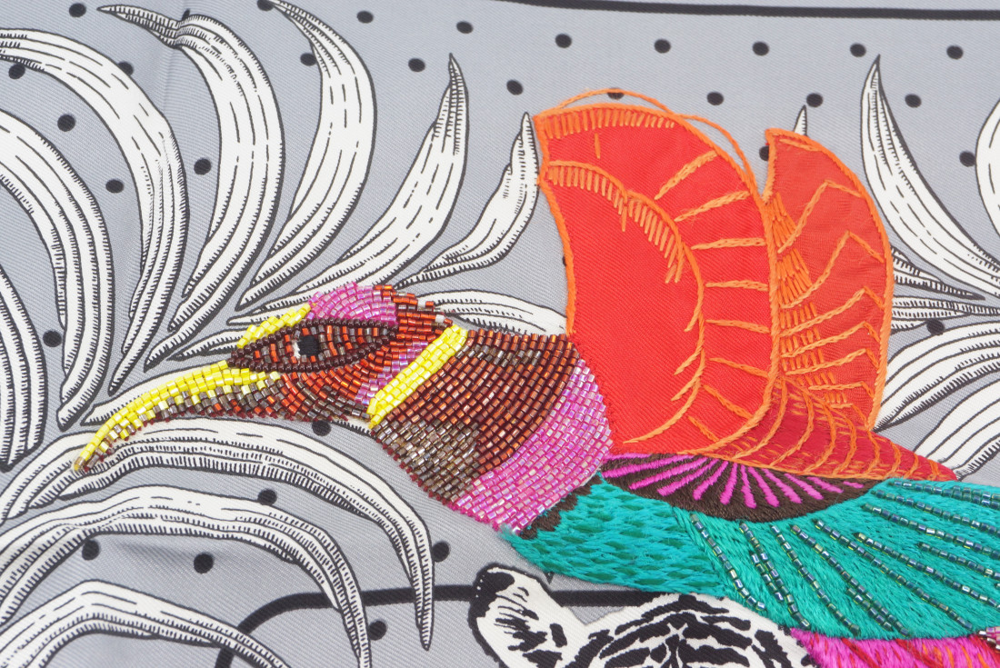 Hermès Scarf - Tigre Royal Fleuri - EMBROIDERED - Limited Edition - Image 6