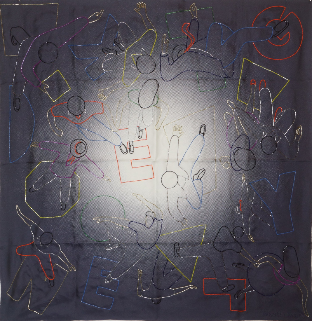 Hermès Scarf - Hommage a Gene Kelly - EMBROIDERED - Limited Edition