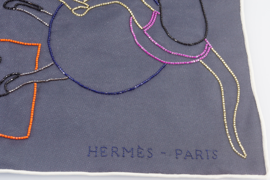 Hermès Scarf - Hommage a Gene Kelly - EMBROIDERED - Limited Edition - Image 3