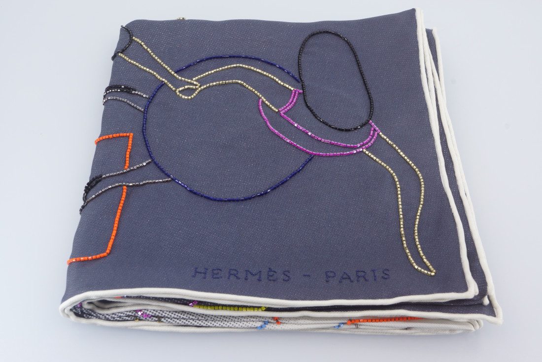Hermès Scarf - Hommage a Gene Kelly - EMBROIDERED - Limited Edition - Image 8